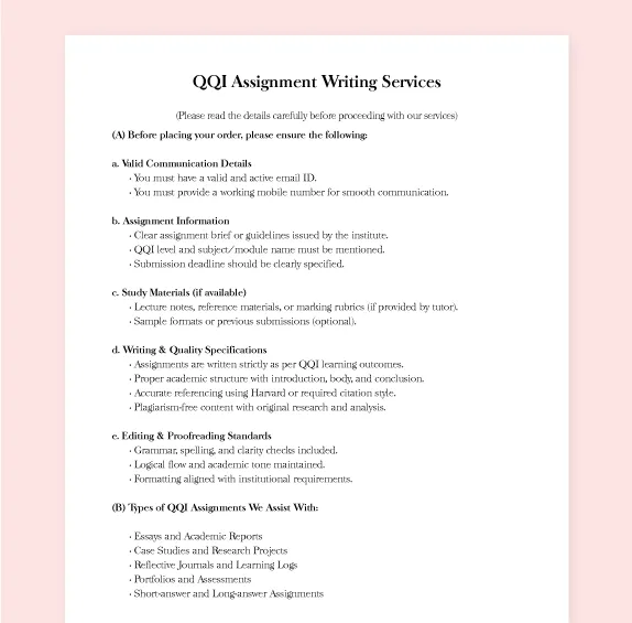 QQI Assignment Services